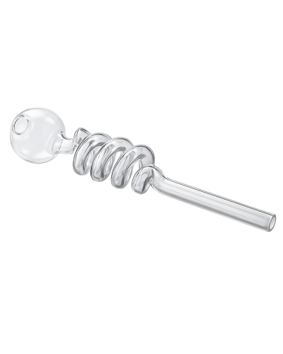 Трубка стеклянная "Oil Burner Spiral" (14см) Прозрачная