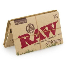 Бумага для самокруток RAW Organic Hemp Artesano 1 1/4 (50 шт + 50 типс)