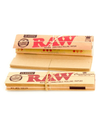 Папір для самокруток RAW Connoisseur King Size Slim (32 шт + 32 тіпси) Папір для самокруток RAW Connoisseur King Size Slim (32 шт + 32 тіпси)