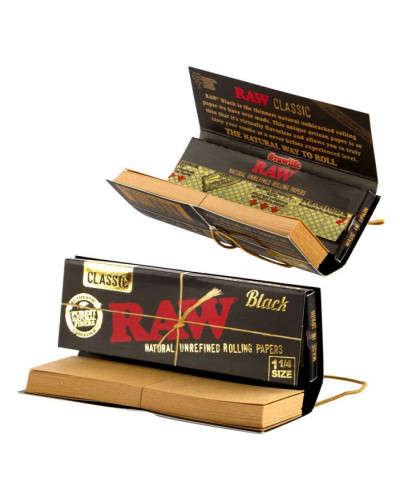 Папір для самокруток RAW Connoisseur Black 1 1/4 (50 шт + 50 тіпс)