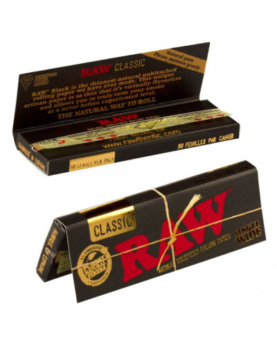 Папір для самокруток RAW Wide Black (50 шт)