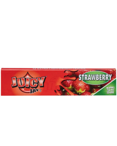 Папір для самокруток Juicy Jays King Size Strawberry Полуниця (32 шт)