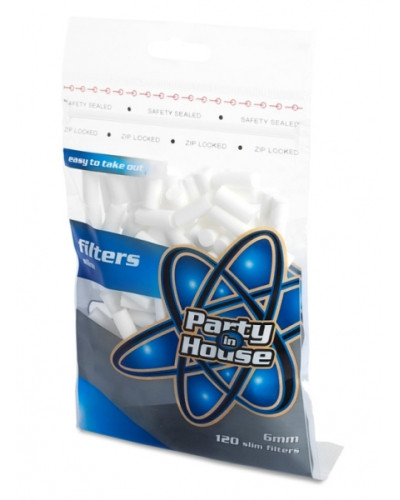 Фільтри для самокруток KS Party in House Slim 6/15mm Long (120 шт)