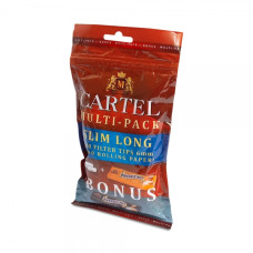 Фільтри для самокруток Filter tips Cartel Multi-Pack 6/22mm Slim Long (180 шт+ 100 папірців)