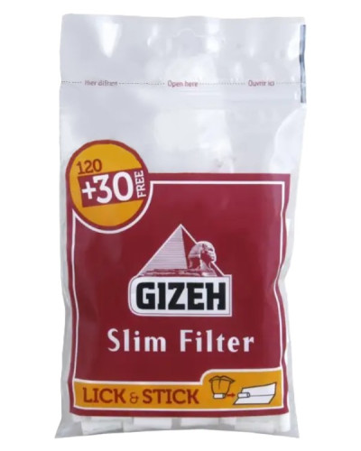 Фільтри для самокруток Gizeh Slims (120+30 шт)