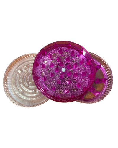 Гриндер акриловый с игрой "Лабиринт" (розовый)