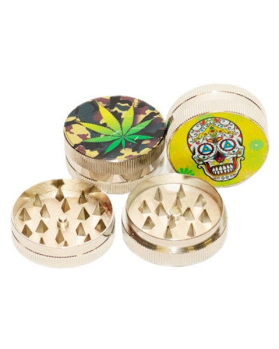 Гриндер металлический с принтом