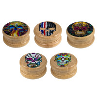 Гріндер дерев'яний з принтом