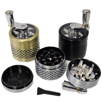 Гріндер металевий з ручкою (з перфорацією)