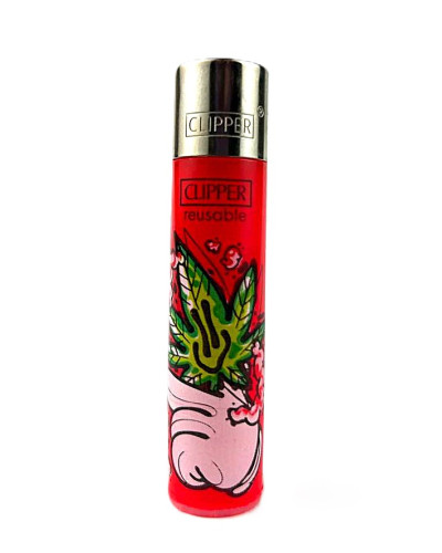 Зажигалка CLIPPER D24 "Cartoon leaves" #3