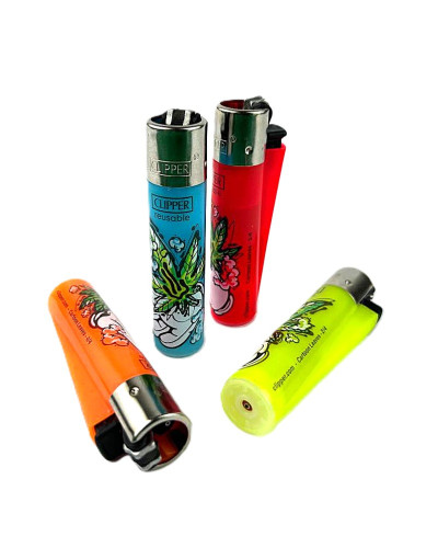 Зажигалка CLIPPER D24 "Cartoon leaves" #4