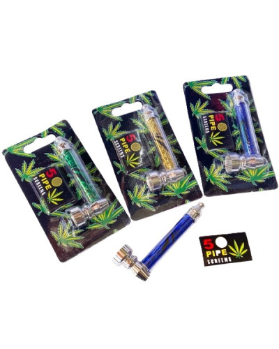 Трубка металлическая с принтом "Cannabis" (8.5 см)