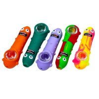 Трубка скляна  "Pickle Rick" (силікон)