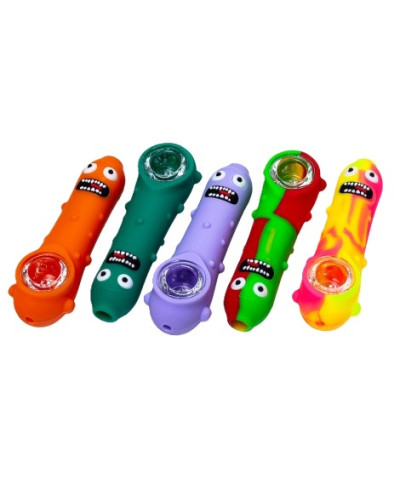 Трубка скляна "Pickle Rick" (силікон) Трубка скляна "Pickle Rick" (силікон)