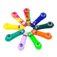 Трубка скляна  "Pickle Rick" (силікон)