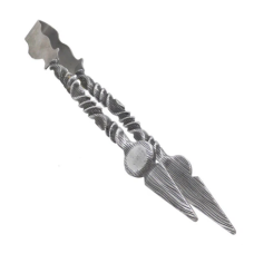 Щипці для вугілля з візурунком Garden (срібний)