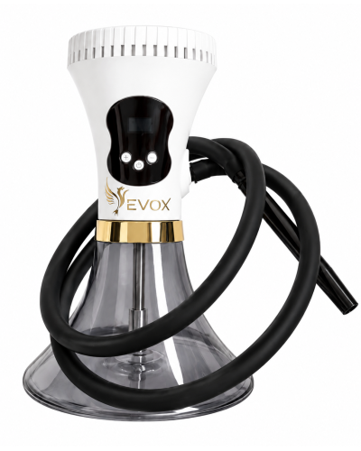 Електронний кальян EVOX WELLBO White з колбою Smoked Grey