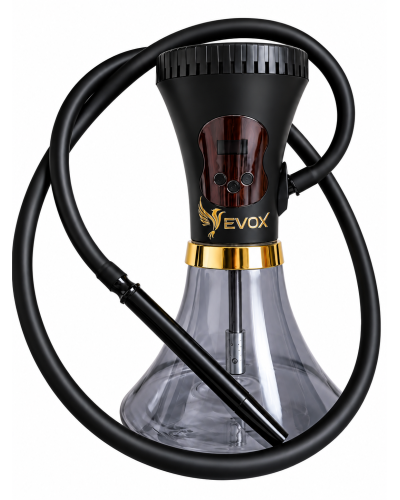 Электронный кальян EVOX WELLBO Black с колбой Smoked Grey