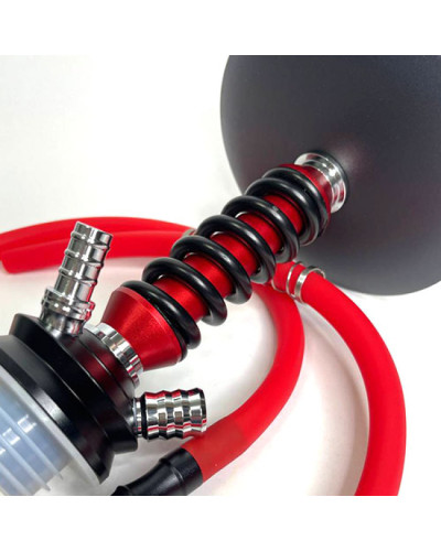 Кальян Kohana Coil BK-BK (Червона шахта, прозора колба)