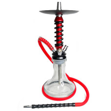 Кальян Kohana Coil BK-BK  (Червона шахта, прозора колба)