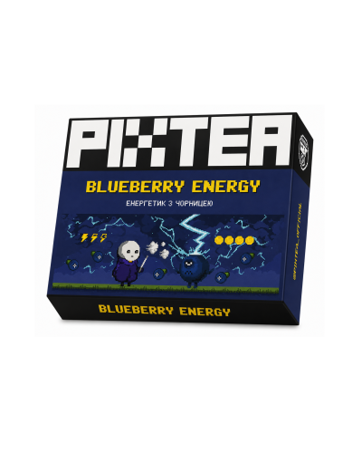Безтютюнова суміш PixTea Blueberry Energy (Енергетик з чорницею) 50г