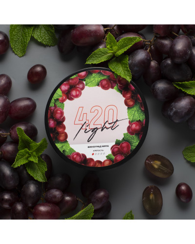 Табак 420 Light Виноград М’ята (100 г) – Освіжаюче Вишукане Поєднання