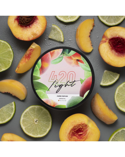 Табак 420 Light Лайм Персик (100 г) – Смак Літнього Освіження