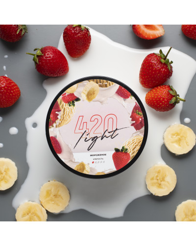 Табак 420 Light Бананово-клубничное мороженое (100 г) - Летнее Сладкое Удовольствие