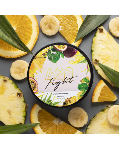 Табак 420 Light Тропический сок (100 г) — экзотический фруктовый коктейль