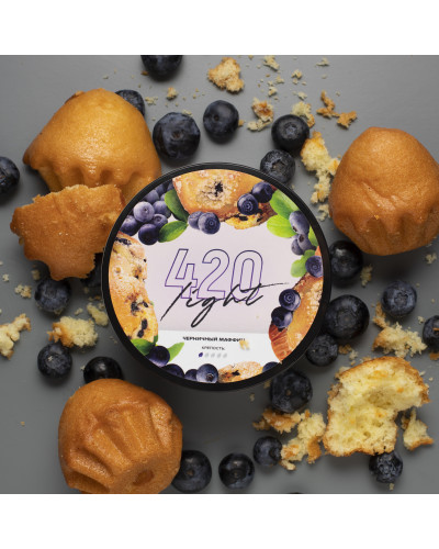 Табак 420 Light Чорничний Маффін (100 г) – Солодке Задоволення з Кожною Затяжкою