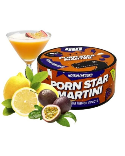 Табак 420 x Hookah Overlord Porn Star Martini (маракуйя, лимон, игристое 100 г)