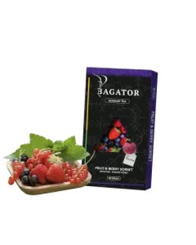 Безтютюнова суміш Bagator Hookah Tea Fruit Berry Sorbet (Фруктово-ягідний сорбет, 50 г)