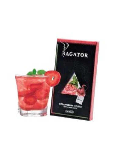 Безтютюнова суміш Bagator Hookah Tea Strawberry Mojito (Полуничний Мохіто, 50 г)
