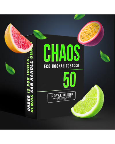 Табак для Кальяну CHAOS (Хаос) 50 гр Royal Blend (Маракуйя Лайм Грейпфрут)