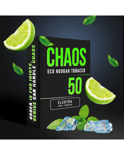 Тютюн для Кальяну CHAOS 50 гр Elektra (Лайм Ментол)