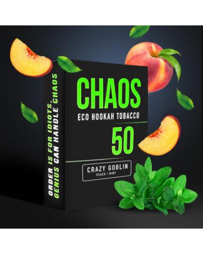 Табак для Кальяну CHAOS 50 гр Crazy Goblin (персик солодка м'ята)