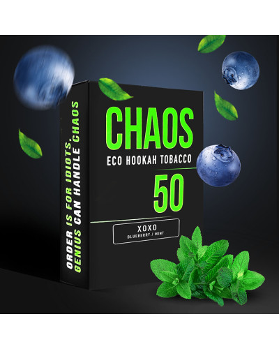 Тютюн для Кальяну CHAOS 50 гр XoXo (Чорниця М'ята)