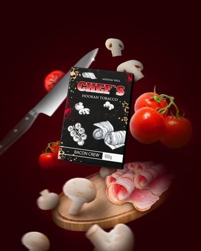 ТАБАК ДЛЯ КАЛЬЯНА CHEFS 100 ГР BACON CREW (БЕКОН ПЕЧЕРЕЦЫ ПОМИДОР)