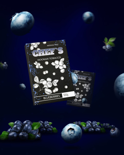 ТЮТЮН ДЛЯ КАЛЬЯНУ CHEFS 40 ГР BLUEBERRY (ЧОРНИЦЯ)
