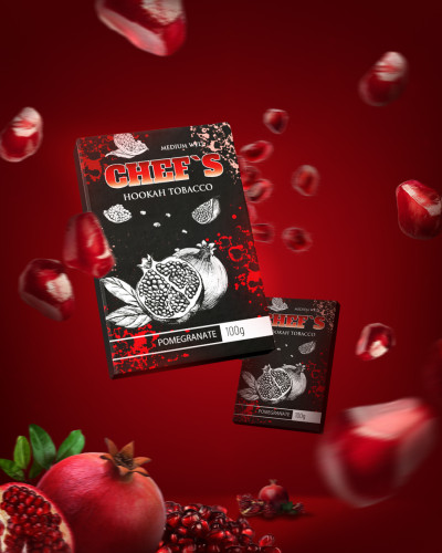 ТАБАК ДЛЯ КАЛЬЯНА CHEFS 100 ГР POMEGRANATE (ГРАНАТ)