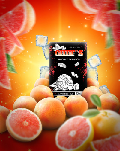 ТАБАК ДЛЯ КАЛЬЯНА CHEFS 100 ГР GRAPEFRUIT ICE (ГРЕЙПФРУТ АЙС)