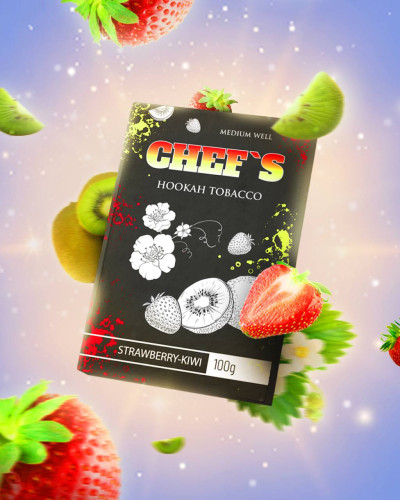 ТЮТЮН ДЛЯ КАЛЬЯНУ CHEFS 100 гр Strawberry Kiwi (Полуниця Ківі)