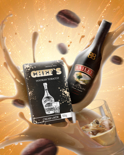 ТАБАК ДЛЯ КАЛЬЯНА CHEFS 100 ГР CREAM LIQUOR (КРЕМ ЛИКЕР)