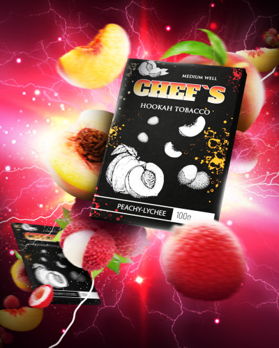 ТЮТЮН ДЛЯ КАЛЬЯНУ CHEFS 40 ГР PEACHY-LYCHEE (ПЕРСИК ЛІЧІ)