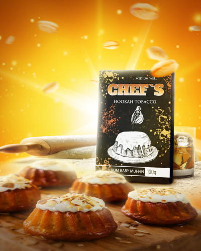 ТЮТЮН ДЛЯ КАЛЬЯНУ CHEFS 100 ГР RUM BABY MUFFIN (РОМОВА БАБА)