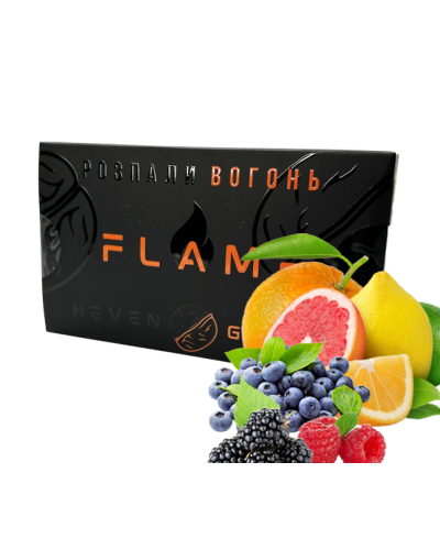 ТЮТЮН ДЛЯ КАЛЬЯНУ HEVEN & Gresco 100 гр Flame (Цитруси Ягоди)