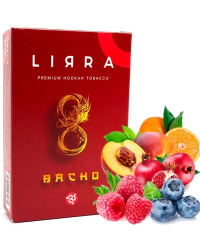 Табак LIRRA Bacho 50 г (Апельсин, Гранат, Малина, Персик, Черника) (просроченный)