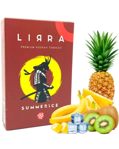 Тютюн LIRRA Summerice (Ананас, Банан, Ківі, Лід) 50 гр (протермінований)