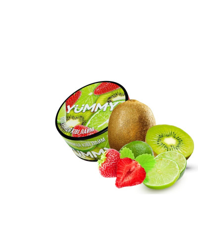 Табак для кальяну YUMMY Полуниця Ківі Лайм 100гр