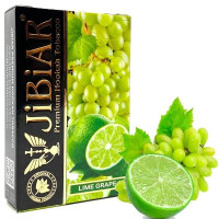Табак для кальяна  JiBiAR 50 гр Lime Grape (виноград лайм) (протермінований)